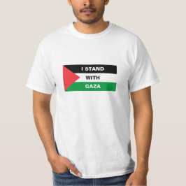 Ik sta met Gaza Palestina vlag patriottische gewoo T-shirt