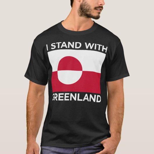 Ik sta met Groenland Support niet te koop T-shirt (Voorkant)
