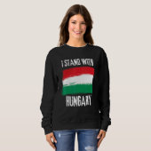 Ik sta met Hongaarse vlag Hongaarse vlag Trui (Voorkant volledig)