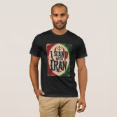 Ik sta met Iran Solidarity T-shirt (Voorkant volledig)