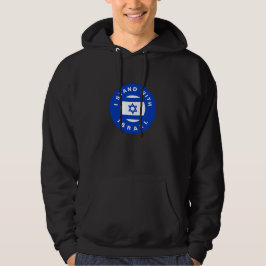 Ik sta met Israël aangepaste tekst en vlag Hoodie