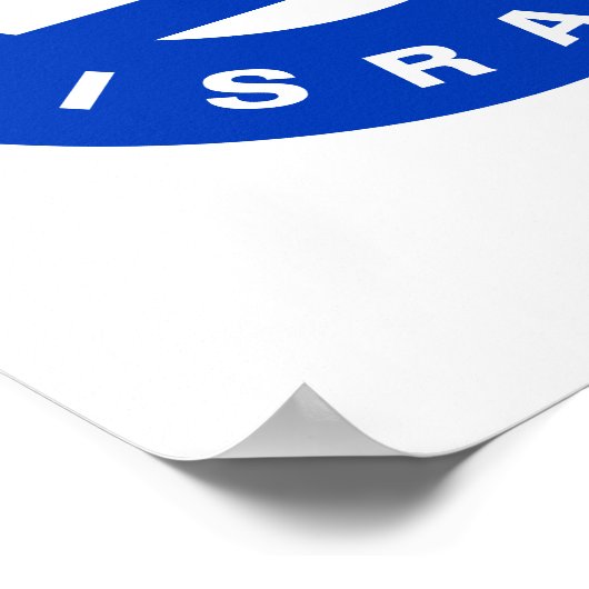 Ik sta met Israël aangepaste tekst en vlag Poster (Hoek)