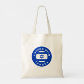Ik sta met Israël aangepaste tekst en vlag Tote Bag (Achterkant)