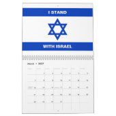 Ik sta met Israël aangepaste tekst Israël vlag Kalender (Mar 2027)