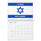 Ik sta met Israël aangepaste tekst Israël vlag Kalender (Feb 2027)