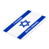 Ik sta met Israël aangepaste tekst Israël vlag Magneet (Linkerzijde)