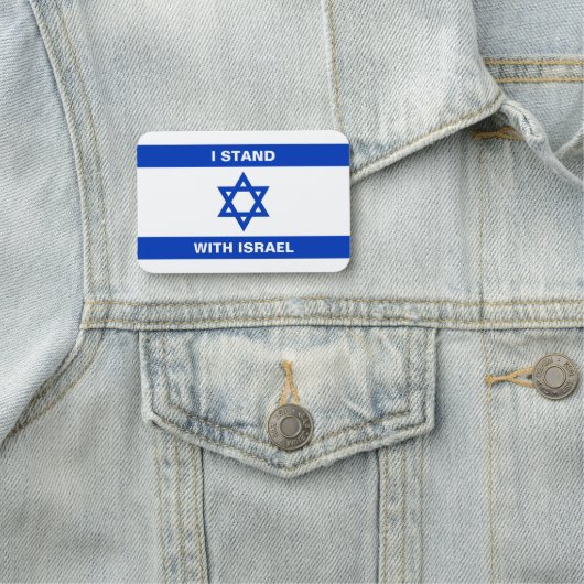 Ik sta met Israël aangepaste tekst Israël vlag Naamplaatje (In situ)