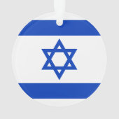 Ik sta met Israël aangepaste tekst Israël vlag Ornament (achterkant)