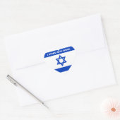 Ik sta met Israël aangepaste tekst Israël vlag sch Hart Sticker (Envelop)