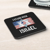 ik sta met Israël Bier Onderzetter (Linkerzijde)