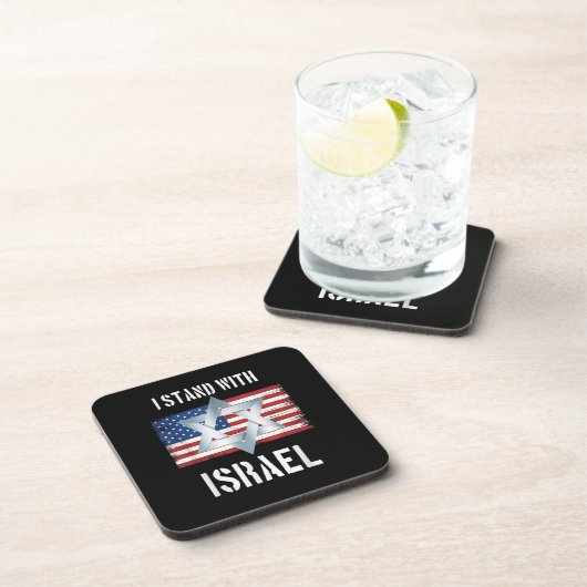 ik sta met Israël Bier Onderzetter (Rechterzijde)