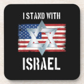ik sta met Israël Bier Onderzetter (Voorkant)