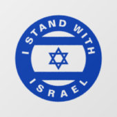 Ik sta met Israel blauw wit gebruik Raamsticker (Vel)
