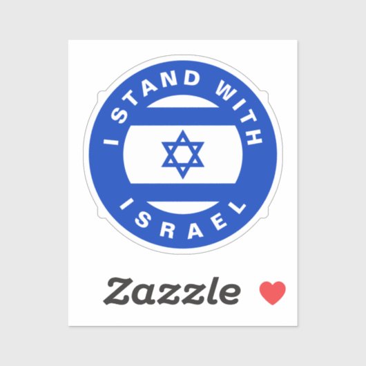 Ik sta met Israel blauw wit gebruik Sticker (Vel)