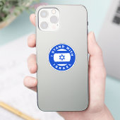 Ik sta met Israel blauw wit gebruik Sticker (Telefoon)