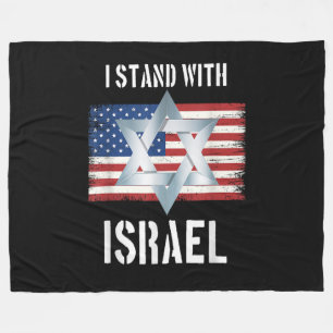 ik sta met Israël Fleece Deken