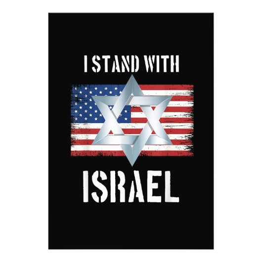 ik sta met Israël Foto Afdruk (Voorkant)
