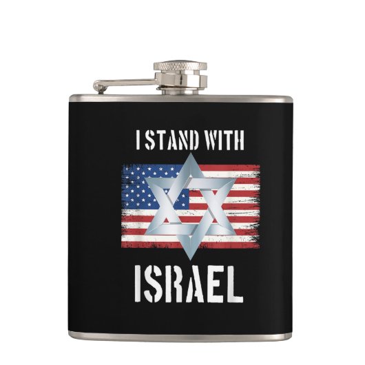 ik sta met Israël Heupfles (Voorkant)