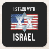 ik sta met Israël Kartonnen Onderzetters (Voorkant)