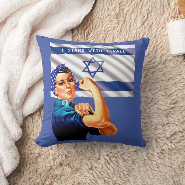 Ik sta met Israel  Rosie & Flag Kussen (Deken)