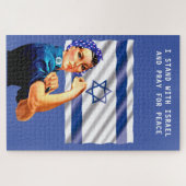 Ik sta met Israel  Rosie & Flag Legpuzzel (Horizontaal)