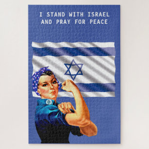 Ik sta met Israel  Rosie & Flag Legpuzzel