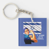 Ik sta met Israel  Rosie & Flag Sleutelhanger (voorkant)
