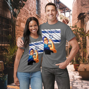 Ik sta met Israel Rosie & Flag Unisex T-shirt