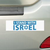 Ik sta met Israel Trucker Hat Bumpersticker (Op auto)