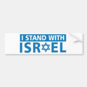 Ik sta met Israel Trucker Hat Bumpersticker (Voorkant)