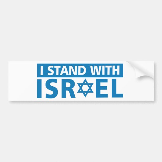 Ik sta met Israel Trucker Hat Bumpersticker (Voorkant)