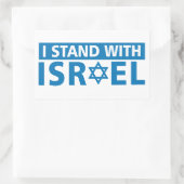 Ik sta met Israel Trucker Hat Rechthoekige Sticker (Tas)