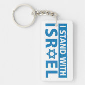 Ik sta met Israel Trucker Hat Sleutelhanger (Voorkant)