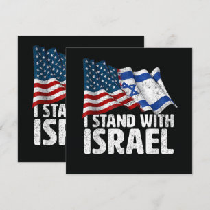 Ik sta met Israël USA Amerikaanse vlag 