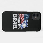 Ik sta met Israël USA Amerikaanse vlag Case-Mate iPhone Case (Achterkant (horizontaal))