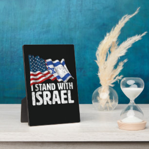 Ik sta met Israël USA Amerikaanse vlag  Fotoplaat