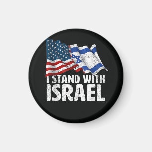 Ik sta met Israël USA Amerikaanse vlag Magneet