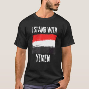 Ik sta met Jemenitische vlag T-shirt