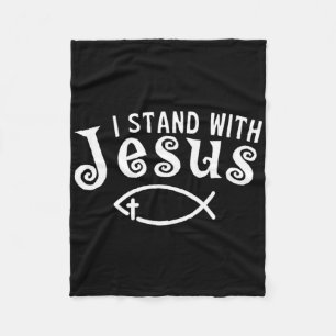 Ik Sta Met Jezus Christelijke Getuigenis Geloof Vi Fleece Deken