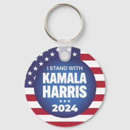 Ik sta met Kamala Harris 2024 Sleutelhanger