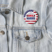 Ik sta met Kamala Harris Blue Red 2024 Button (In situ)