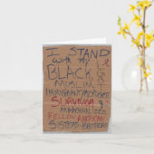 Ik sta met mijn LGBT, zwart, moslim, immigrant Kaart (Gele Bloem)