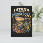Ik Sta Met Minnesota Bedankkaart (Staand voorkant)