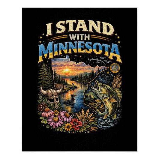 Ik Sta Met Minnesota Perfect Poster (Voorkant)