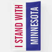 Ik sta met Minnesota Protest Banner (Verticaal)