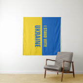 Ik sta met Oekraïens tapijt Wandkleed (In Situ (horizontaal))