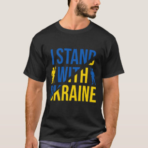 Ik Sta Met Oekraïense Soldaat Typografie T-shirt