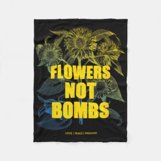 Ik Sta Met Oekraïne Bloemen Niet Bommen Vrede Oekr Fleece Deken