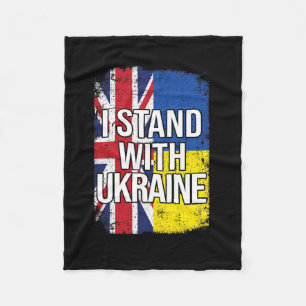 Ik Sta Met Oekraïne Brits Verenigd Koninkrijk Oekr Fleece Deken
