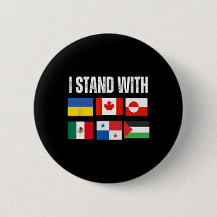 Ik Sta Met Oekraïne Canada Groenland Mexico Panama Ronde Button 5,7 Cm